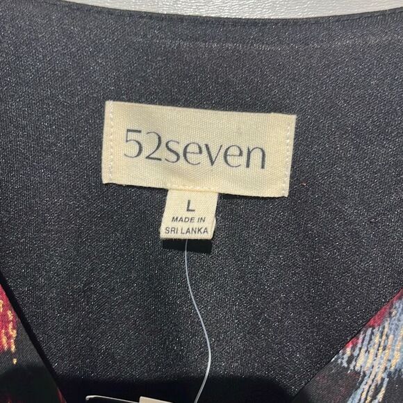 52seven Women's Multicolor Floral Tie Waist Long Sleeve Blouson Blouse Large NWT - Picture 5 of 10